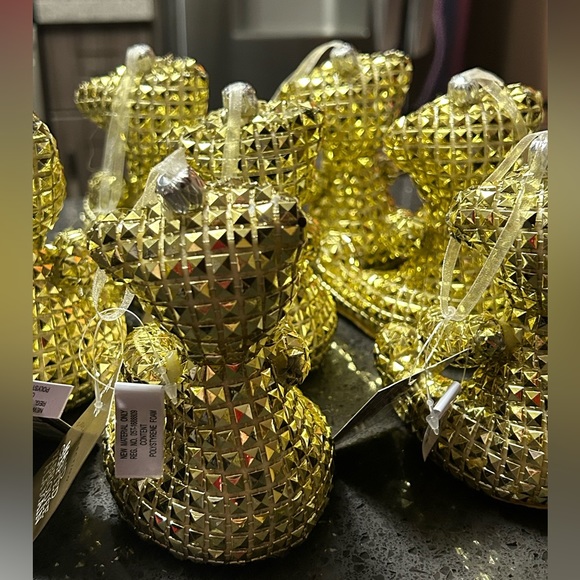 **NWT** Stunning Golden Teddy Bear Ornaments - Picture 5 of 7